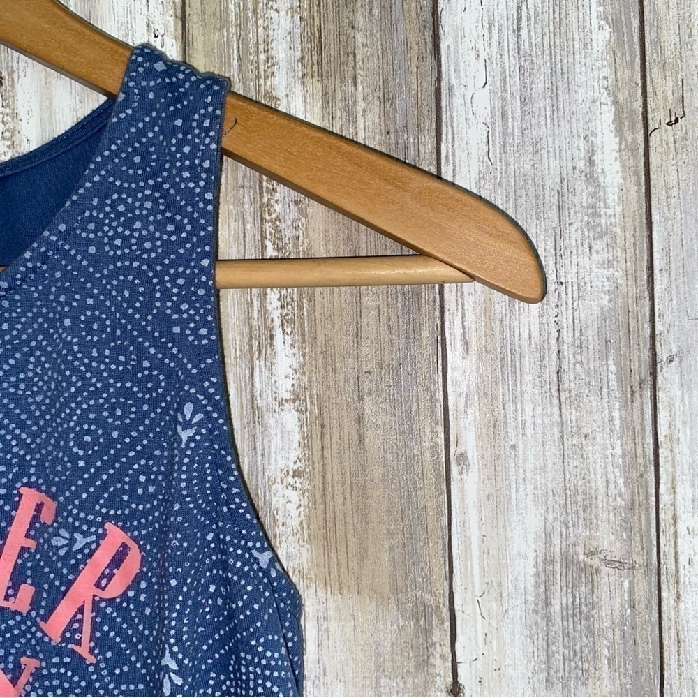 Lucky Brand Girls Forever Lucky Tie Front Tank Blue Bandana Print Large - Picture 4 of 5